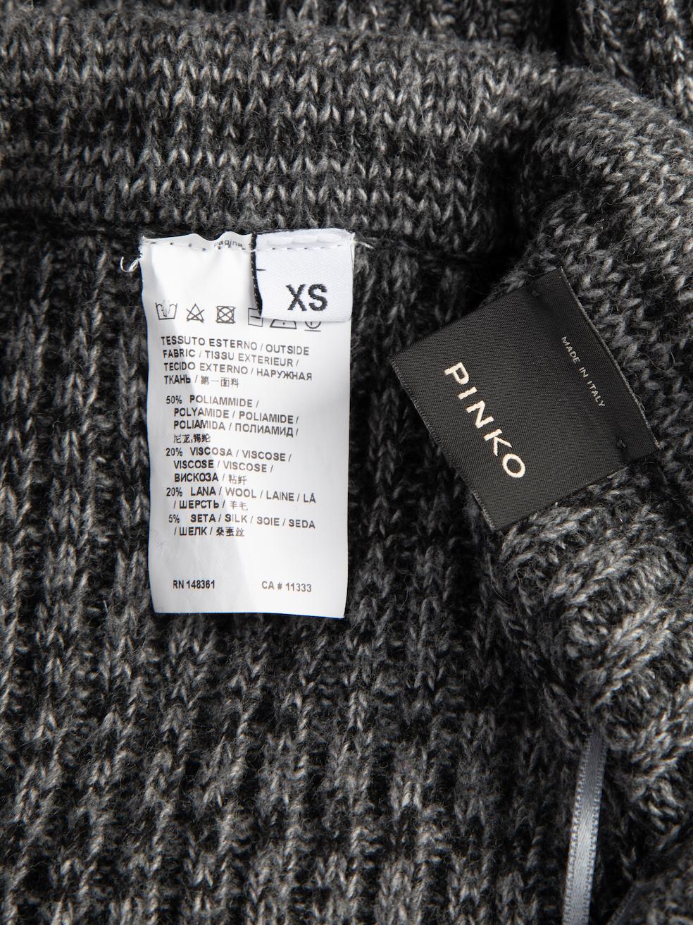 Pinko Women's Grey Knit Midi Skirt For Sale 2