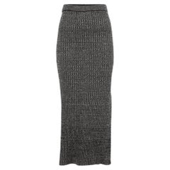 Pinko Women's Grey Knit Midi Skirt