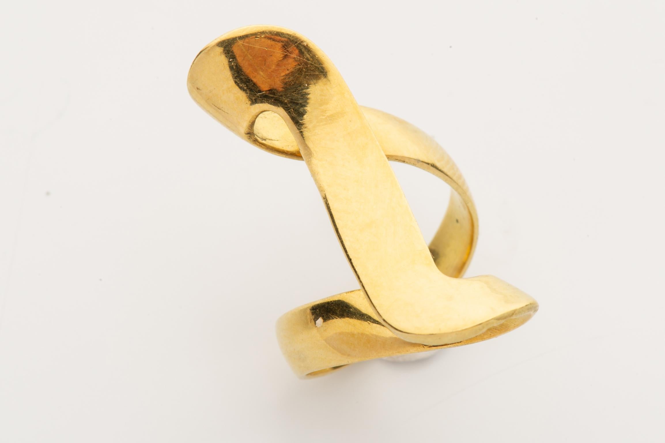 Pinky Gold Ring In Excellent Condition For Sale In Alessandria, Piemonte