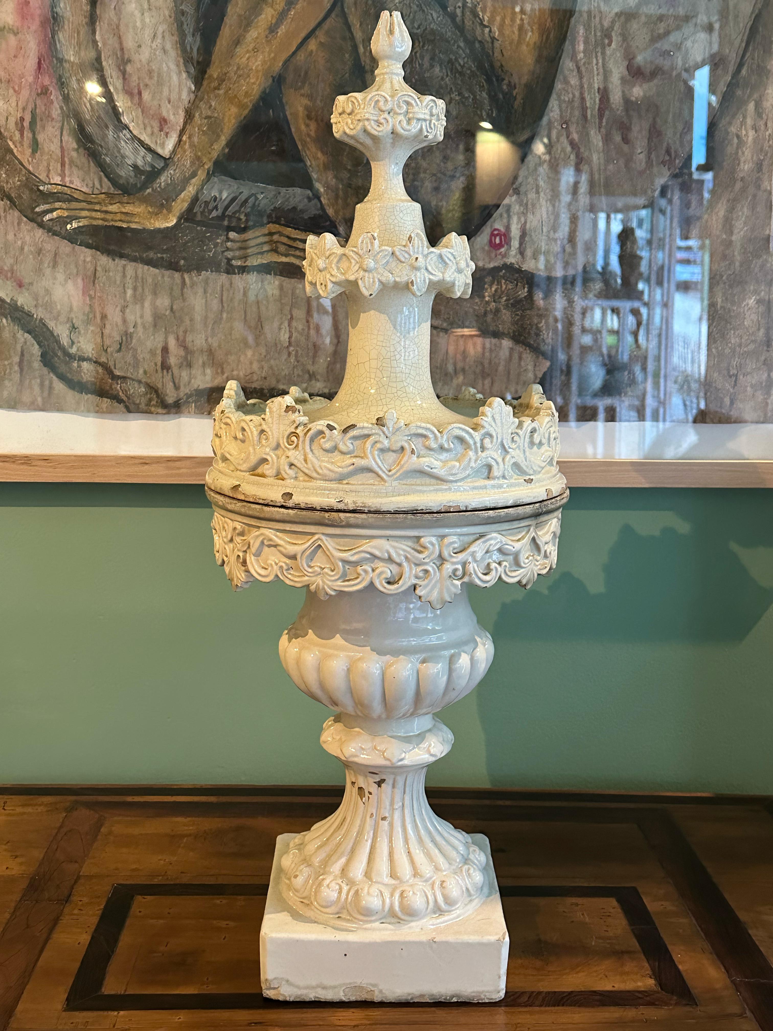 Portuguese Pinnacle in Ceramic - Viuva Lamego For Sale