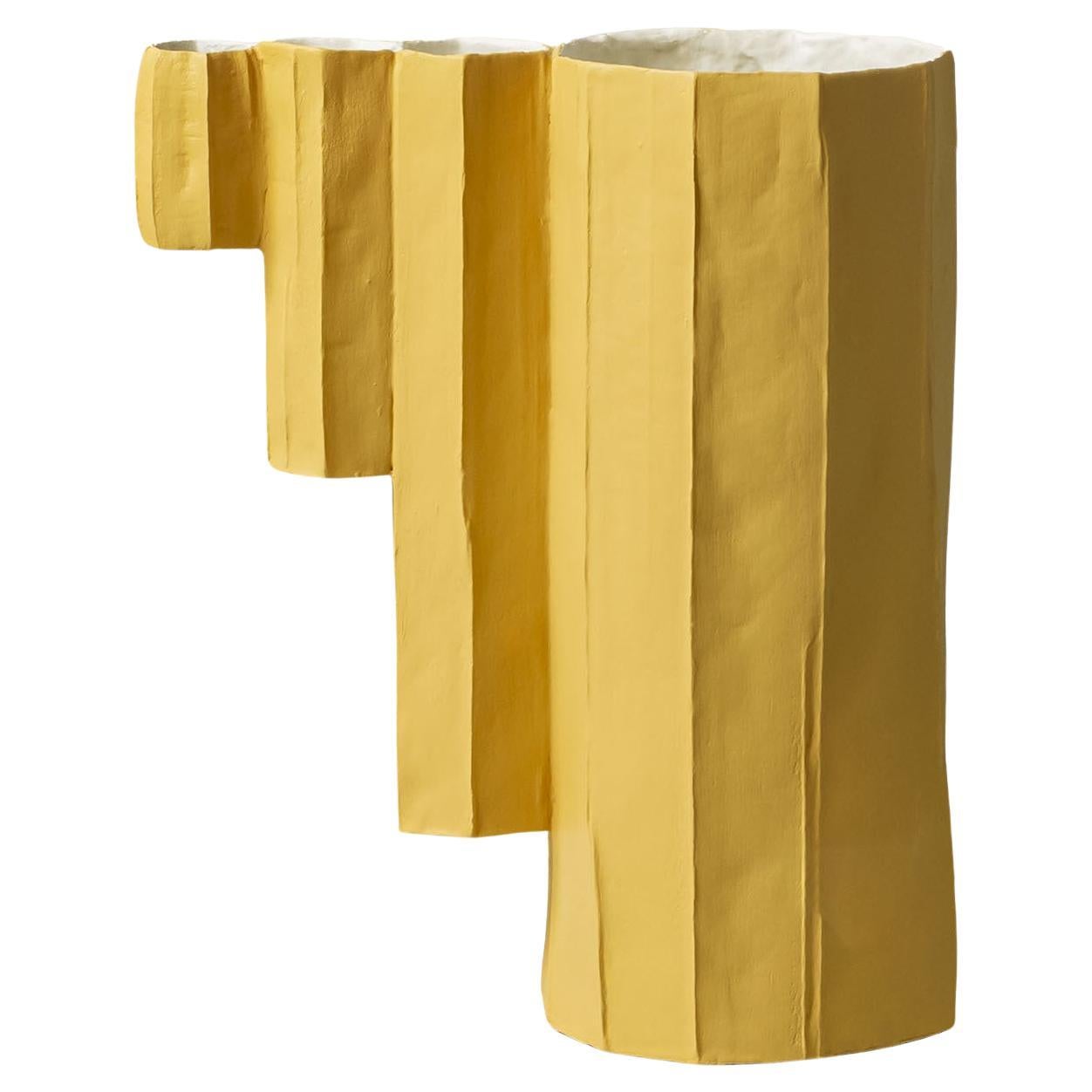 Vaso in ceramica giallo Pino Bamboo
