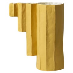 Pino Bamboo Yellow Ceramic Vase