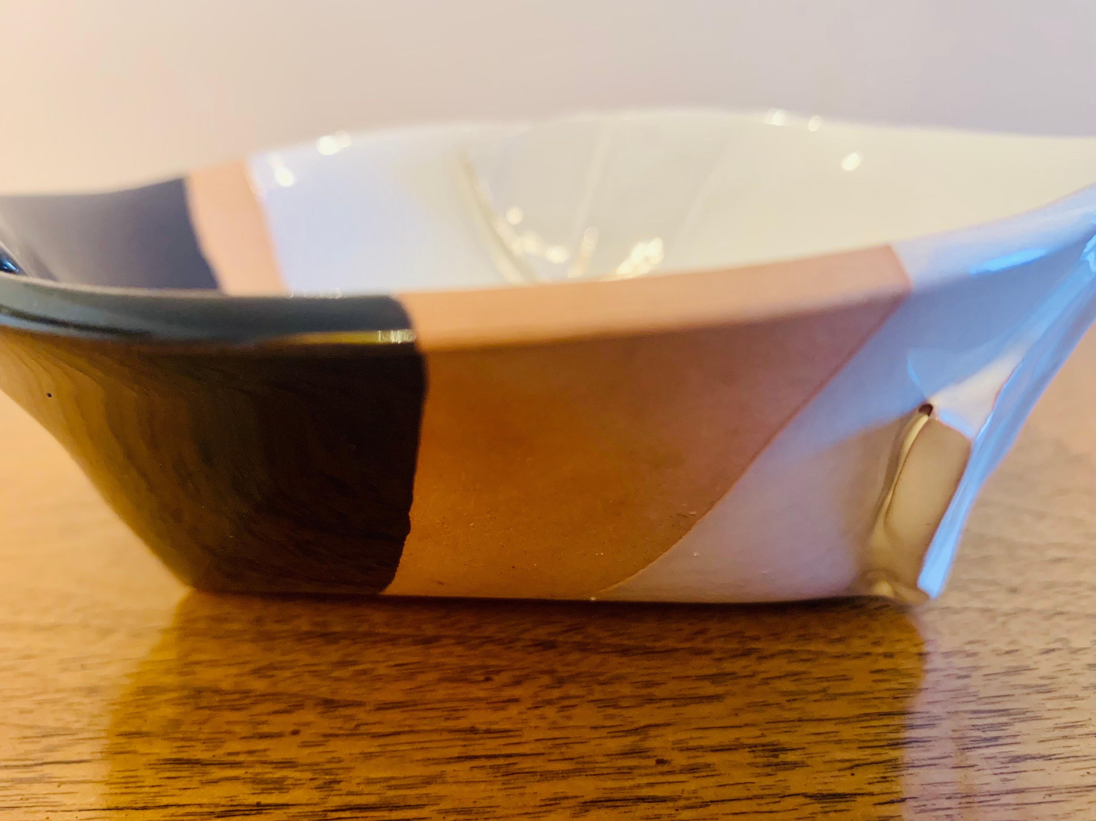 Pino Castagna Italian 1980s Post Modern Art Pottery Bowl For Sale 4