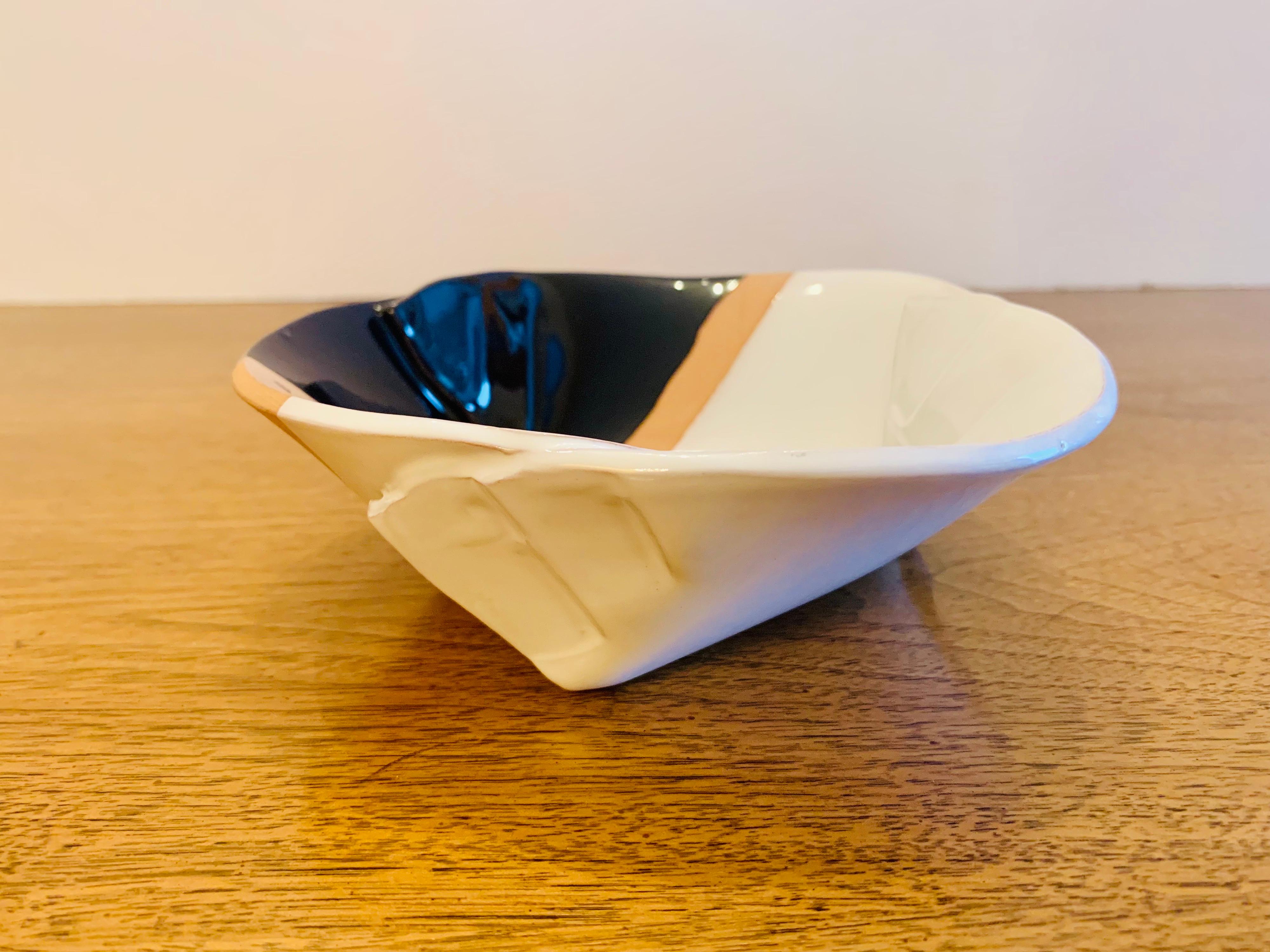 Pino Castagna Italian 1980s Post Modern Art Pottery Bowl For Sale 13