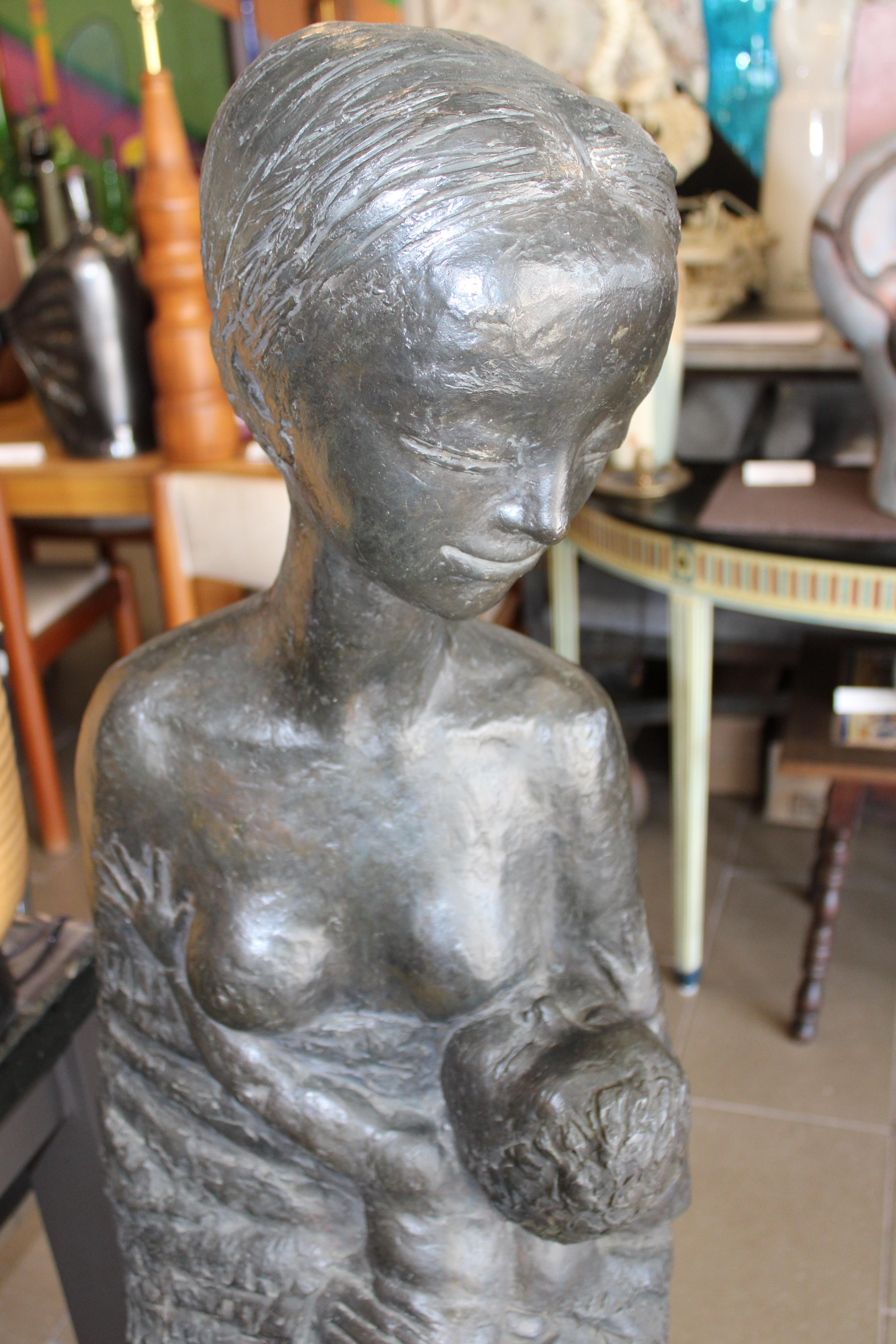 Mid-Century Modern Pino Conte Life-Size Sculpture Called 