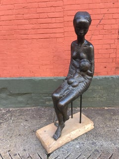Pino Conte Bronze Life-Size Sculpture “Maternity”