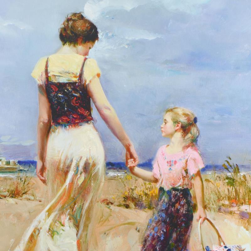 „Let's Go Home“ Handverschönerter Giclee auf Leinwand, limitierte Auflage (Zeitgenössisch), Mixed Media Art, von Pino Daeni