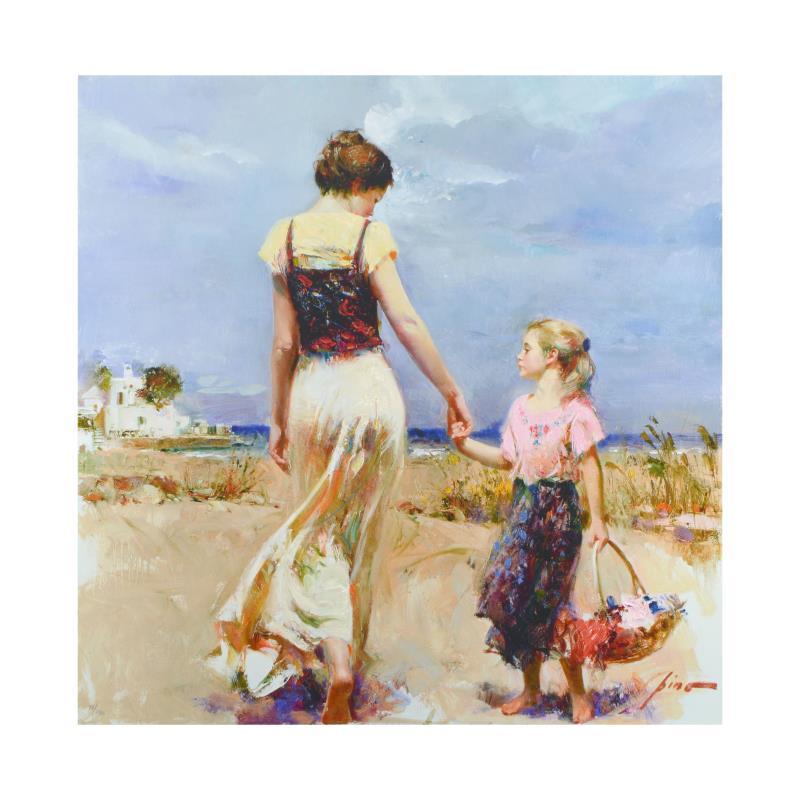 "Let's Go Home" Limited Edition Hand Embellished Giclee on Canvas - Mixed Media Art by Pino Daeni
