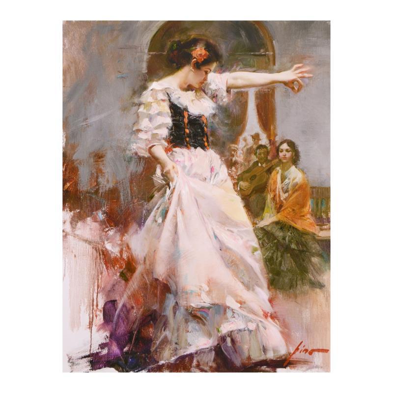 "Midnight Tango" Limited Edition Hand Embellished Giclee on Canvas - Mixed Media Art by Pino Daeni