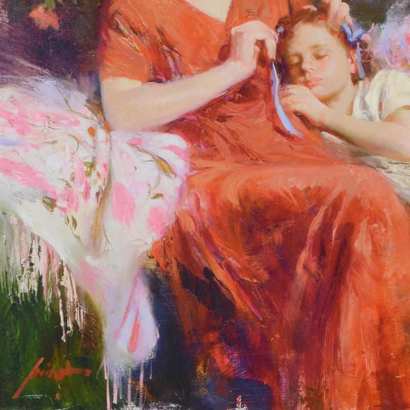 Pino's portraits allow glimpses into intensely personal, intimate spaces, conveying emotion through rich, warm color and sensual brushwork. 