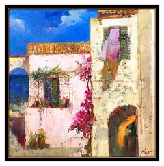 Pino Daeni Large Original Oil Painting on Canvas Italian Landscape Signed Art