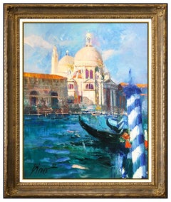 Pino Daeni Large Original Oil Painting On Canvas Signed Italian Landscape Art