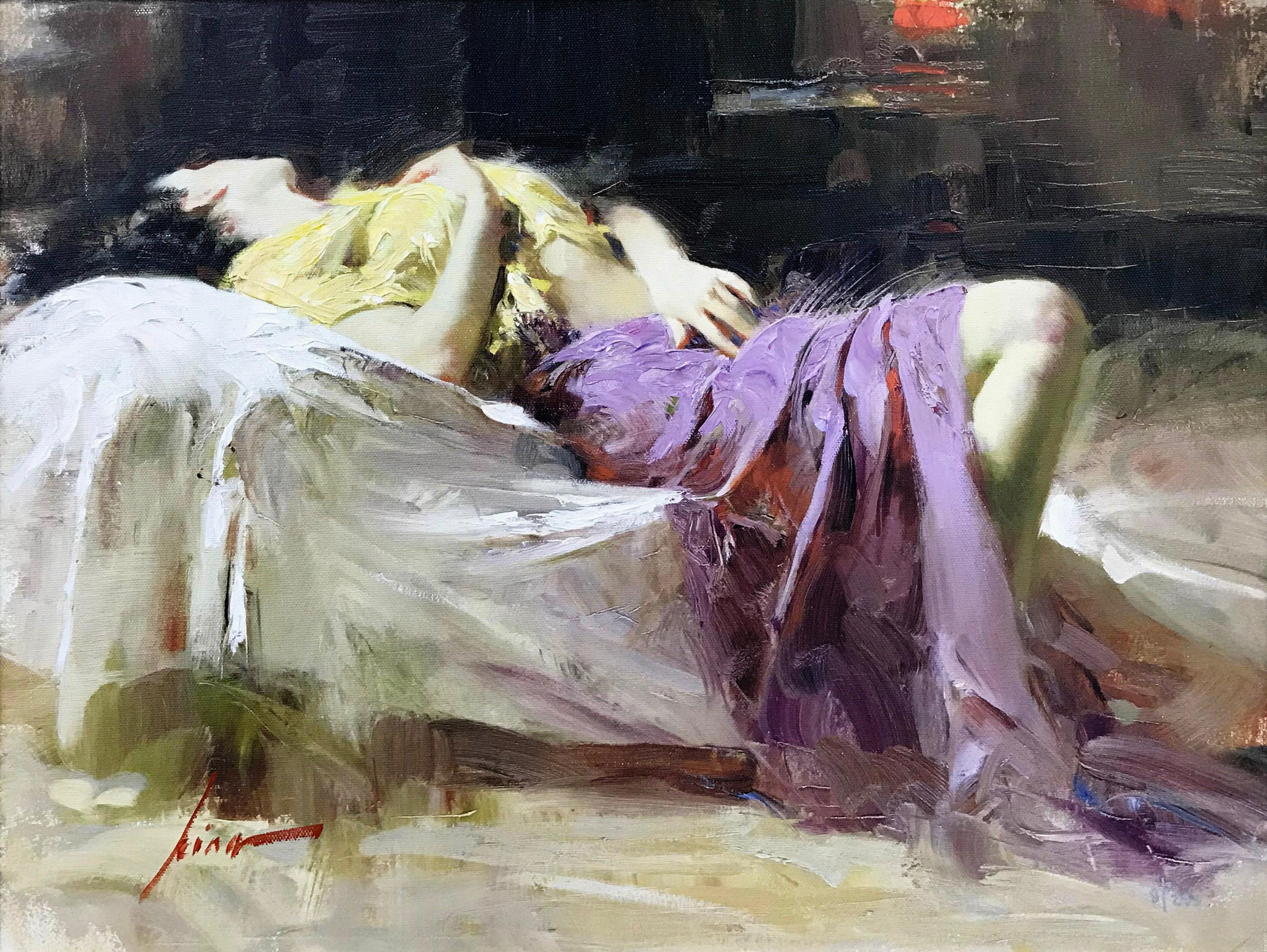AFTERNOON REPOSE (HAND EMBELLISHED) - Print by Pino Daeni