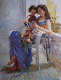 Book of Poems-Limited Edition Embellished Giclee on Canvas. Signed by Artist.