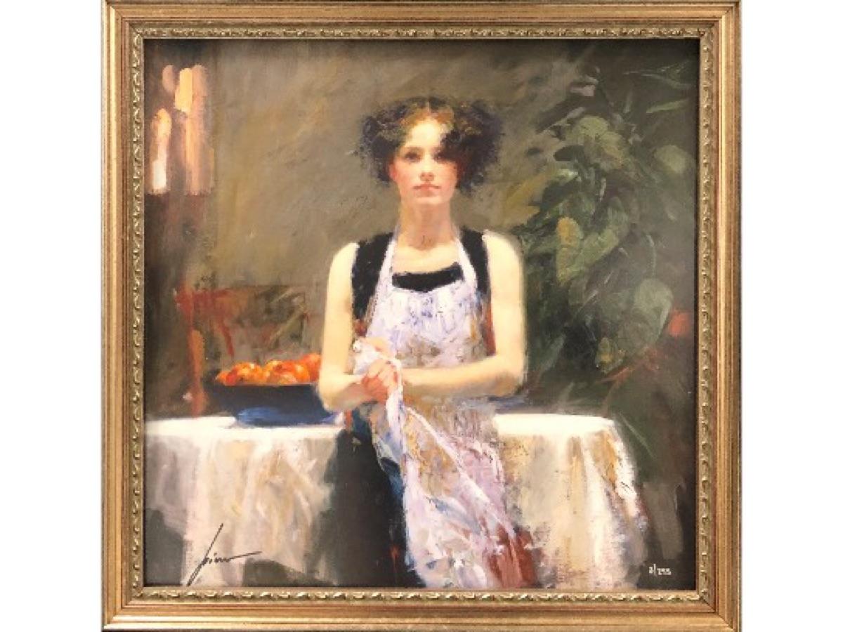 Pino Daeni Portrait Print - Esther- Limited Edition Giclee on Paper 3/295