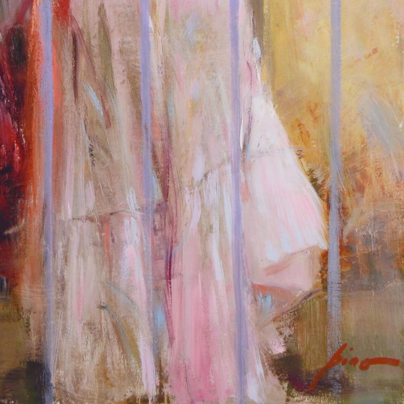 I ritratti di Pino lasciano intravedere spazi intimi e intensamente personali, trasmettendo emozioni attraverso colori ricchi e caldi e pennellate sensuali. 