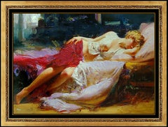 Pino Daeni Dreaming In Color Large Giclee on Canvas Signed Female