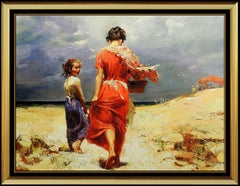 Pino Daeni Giclee on Canvas Summer Retreat Signed Art oil rare