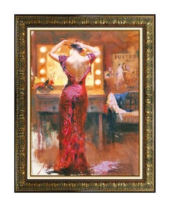 Pino Daeni Original Hand Embellished Giclee On Canvas The Star Signed Portrait