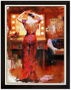 PINO Daeni The Star Giclee on Canvas Signed Female Portrait Art