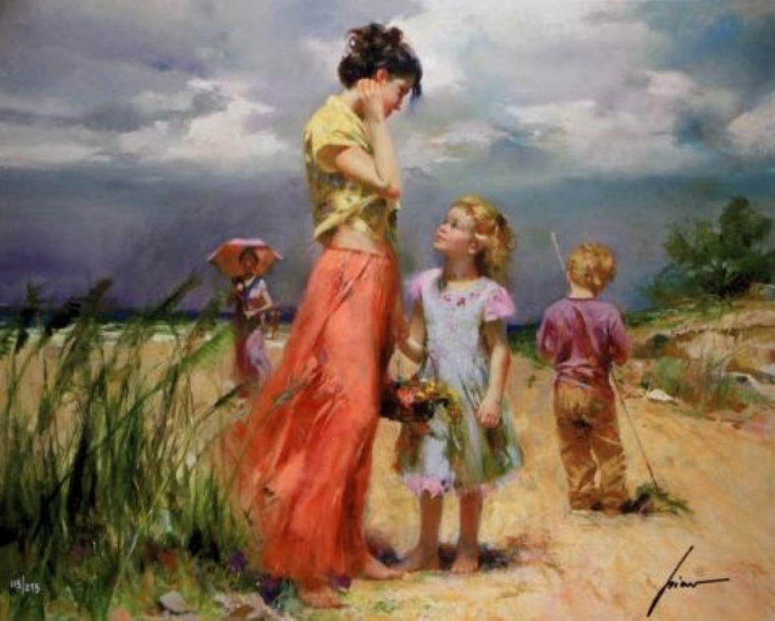 Pino Daeni Portrait Print - Remember When-Limited Edition Giclee on Paper. Framed, Signed by Artist w/ COA