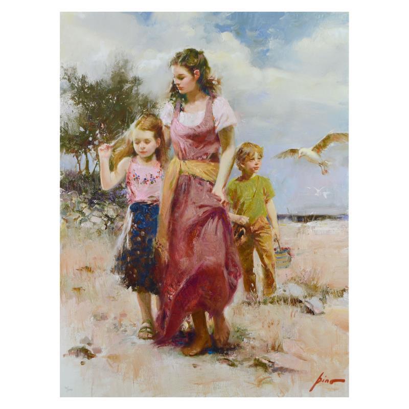 "Sea Spray" Limited Edition Hand Embellished Giclee on Canvas - Mixed Media Art by Pino Daeni