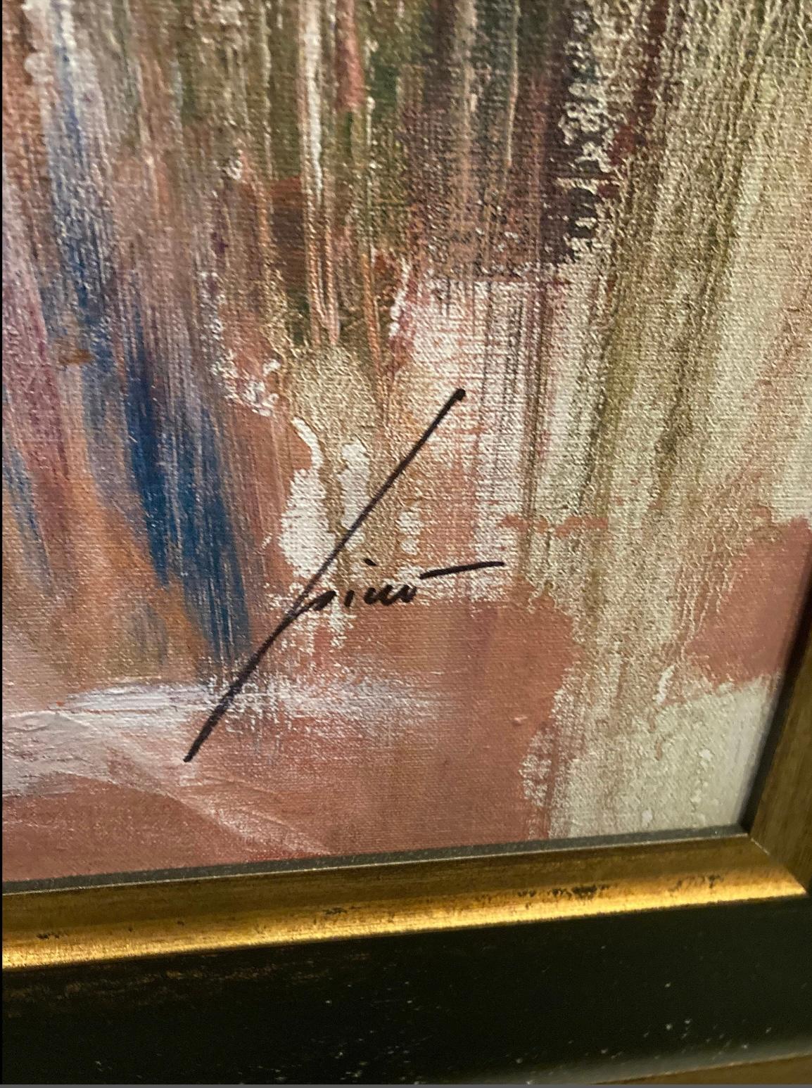 Pino Giclee on canvas signed and numbered “Second Thoughts”. In good condition. Measures 42x30