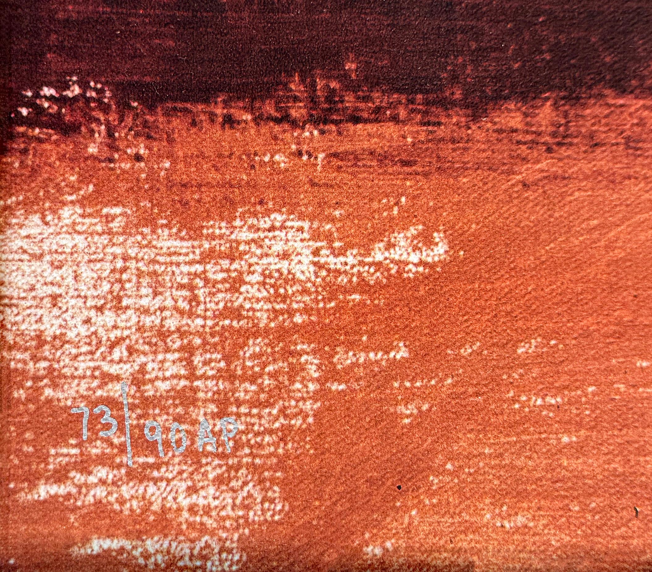 Second Thoughts (lienzo grande tensado y embellecido a mano) - Print Contemporáneo de Pino Daeni