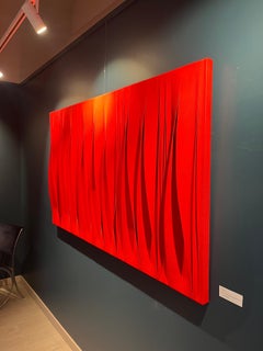 " Sincronicità rossa trascendente" Pigmenti rosso cm. 170 x 100