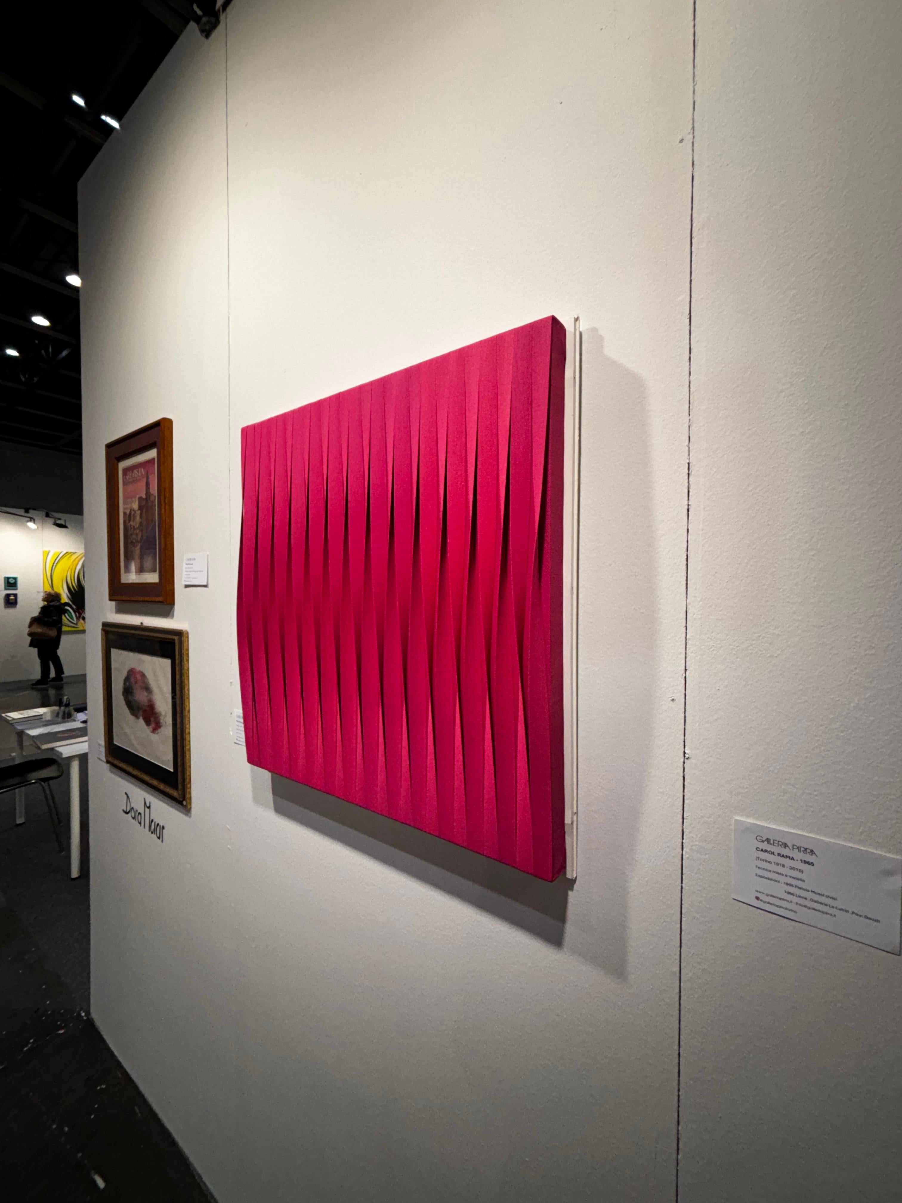 Sincronicitá sinfonia magenta - Painting by Pino Manos