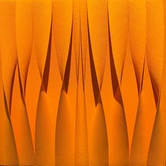 "Sincronicità solare" Arancione Pigmeti cm. 50 x 50 x 4 2016 