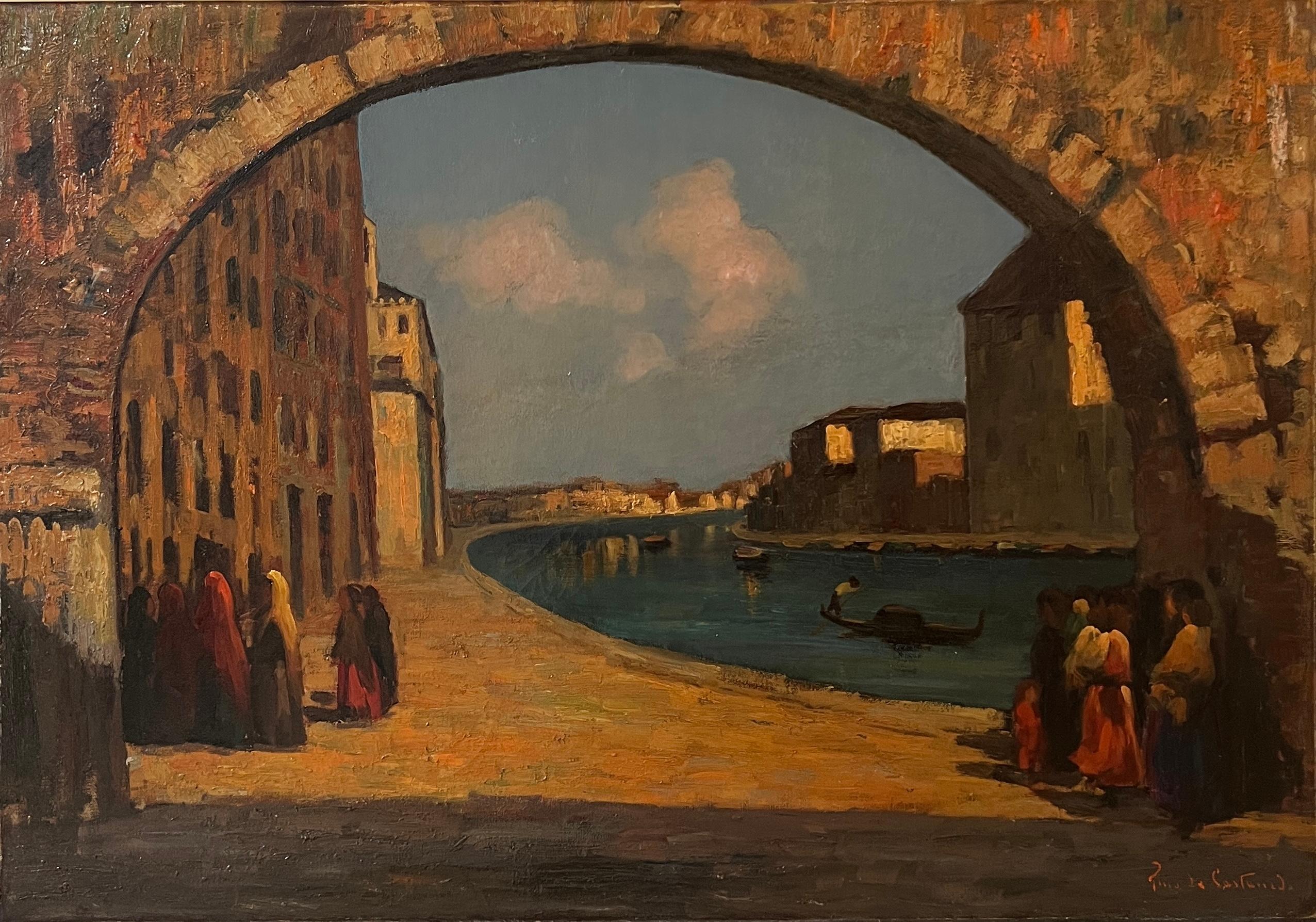 Pino Pessina Da Castanedo Landscape Painting - Visione Veneziana