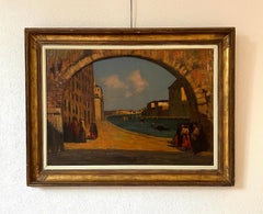 Visione Veneziana Oil Painting, Italian School, Framed, Circa 1940