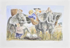 The Safari - Lithograph by Pino Procopio - 1990s