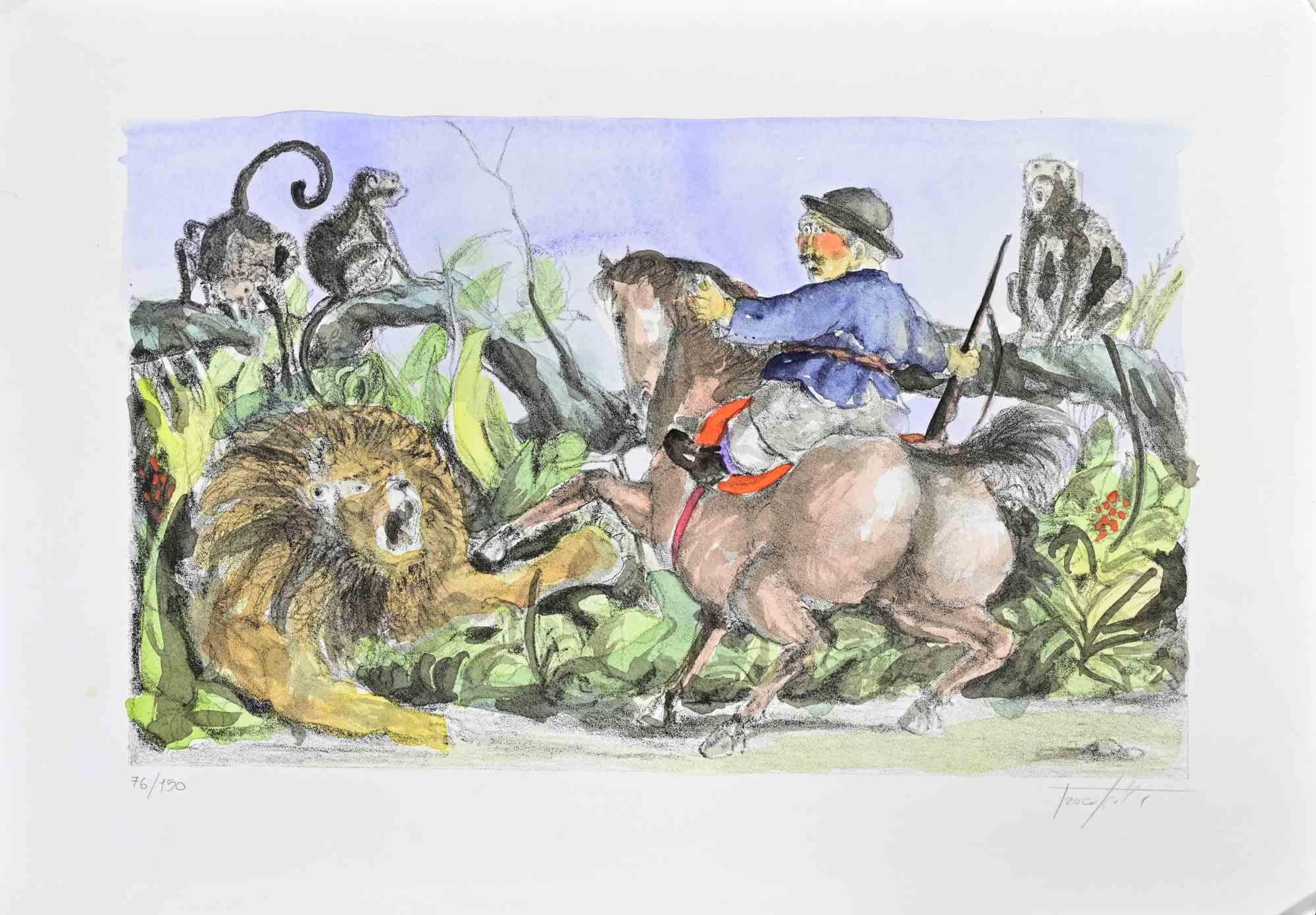 Lithograph realized in 1990s.

Edition of 76/150.

hand signed and numbered in pencil.

Very good condition.