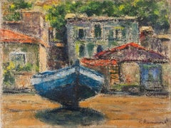 Boat - Oil Paint by Pino Romanò - 1990s
