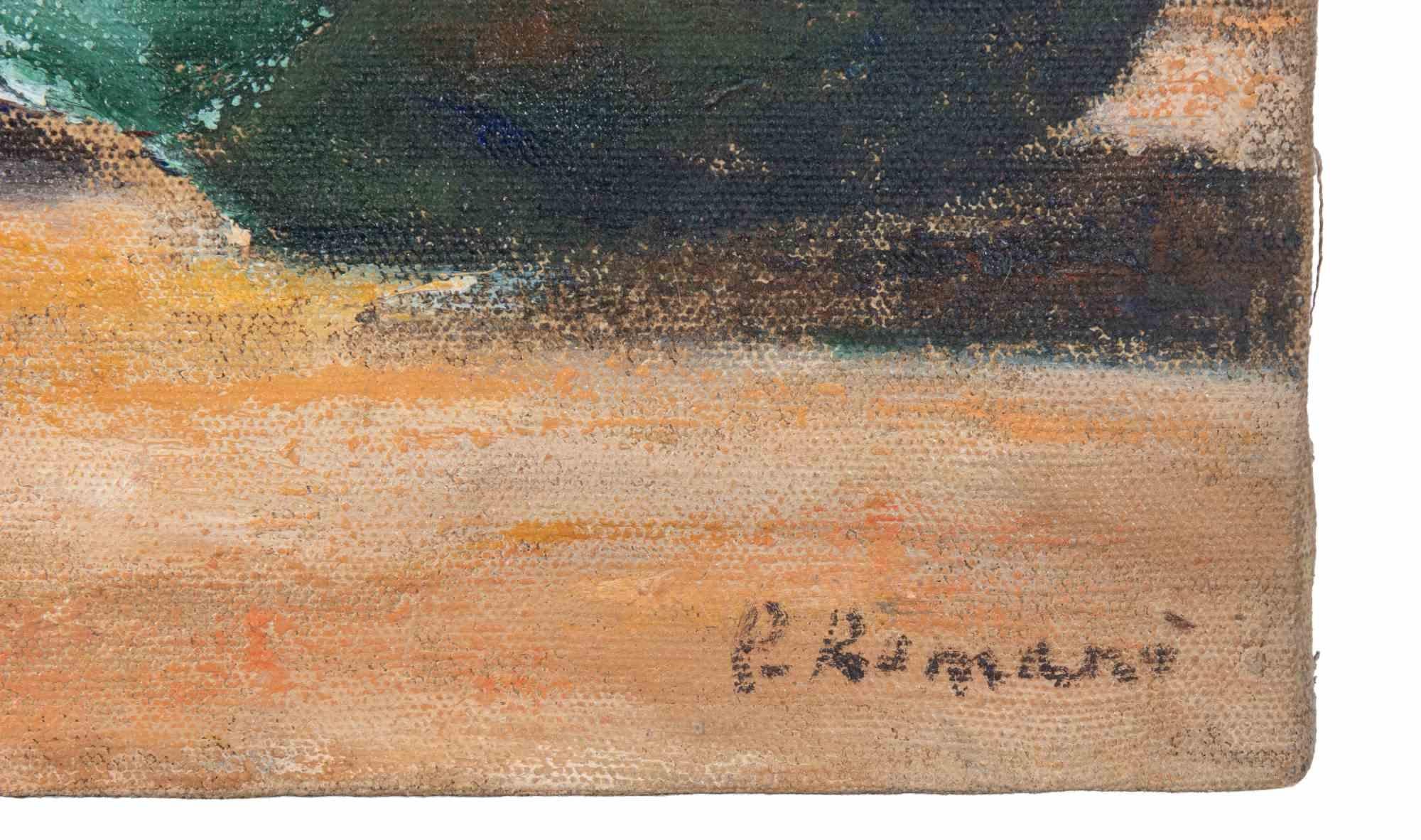 Boats - Oil Paint by Pino Romanò - 1998 For Sale 2