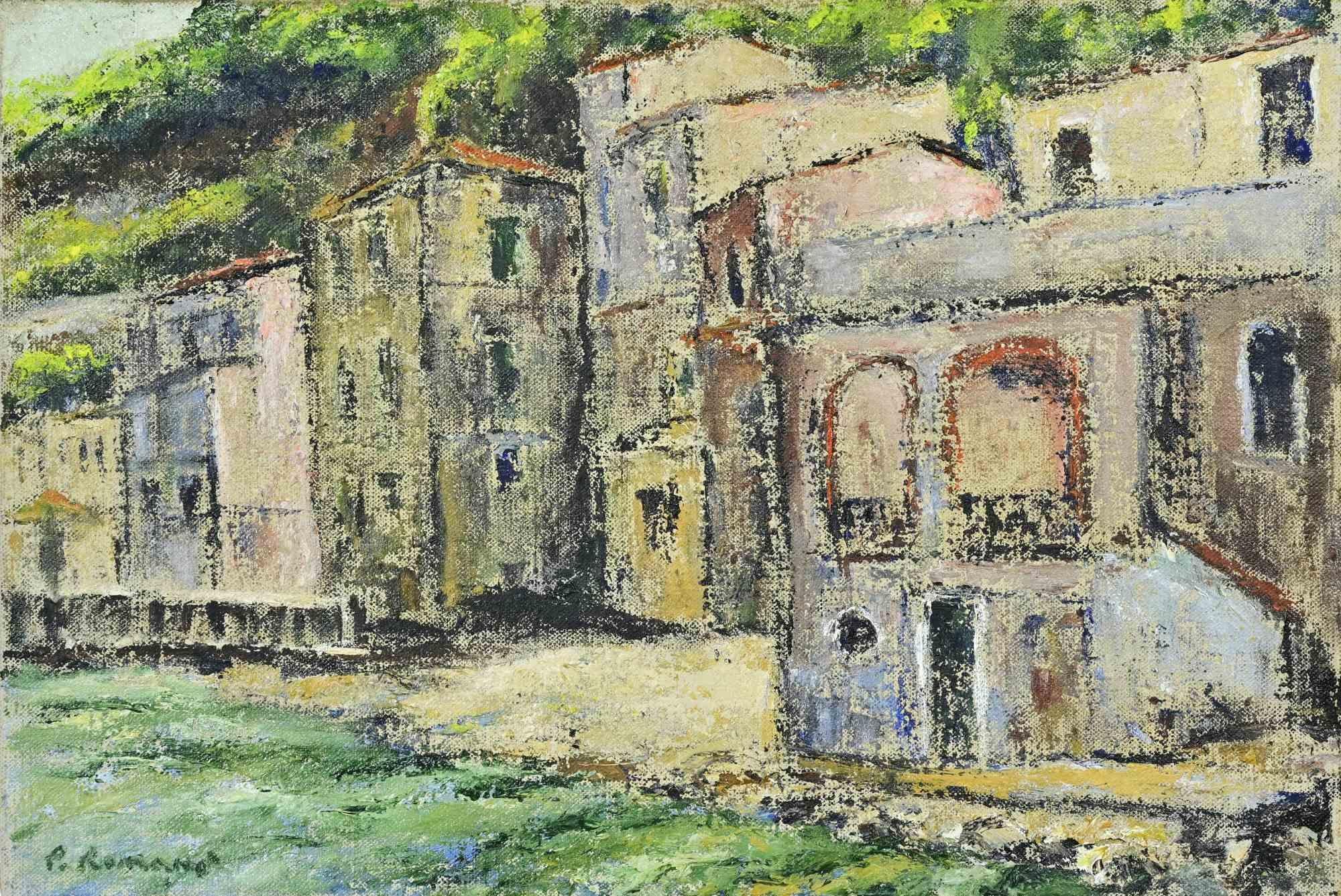 Óleo sobre lienzo realizado por Pino Romanò (1934) en la década de 1990.

Firmado a mano. Titulado en la parte trasera.

Muy buen estado.