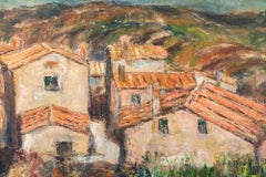 Houses in the Hills - Oil Paint by Pino Romanò - 1990s