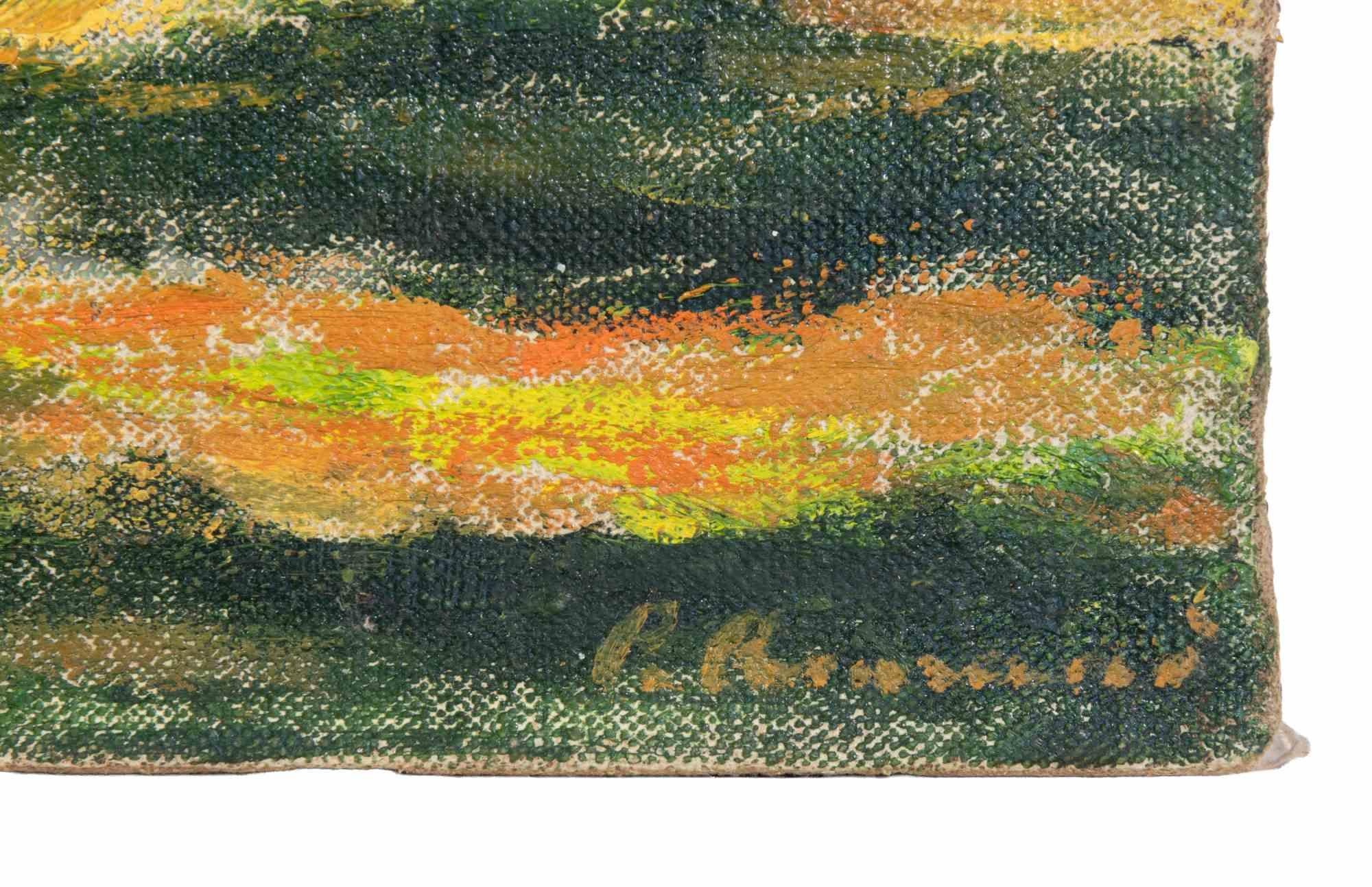 Oliveto nel Salento - Dipinto a olio di Pino Romanò - Anni '90 in vendita 2