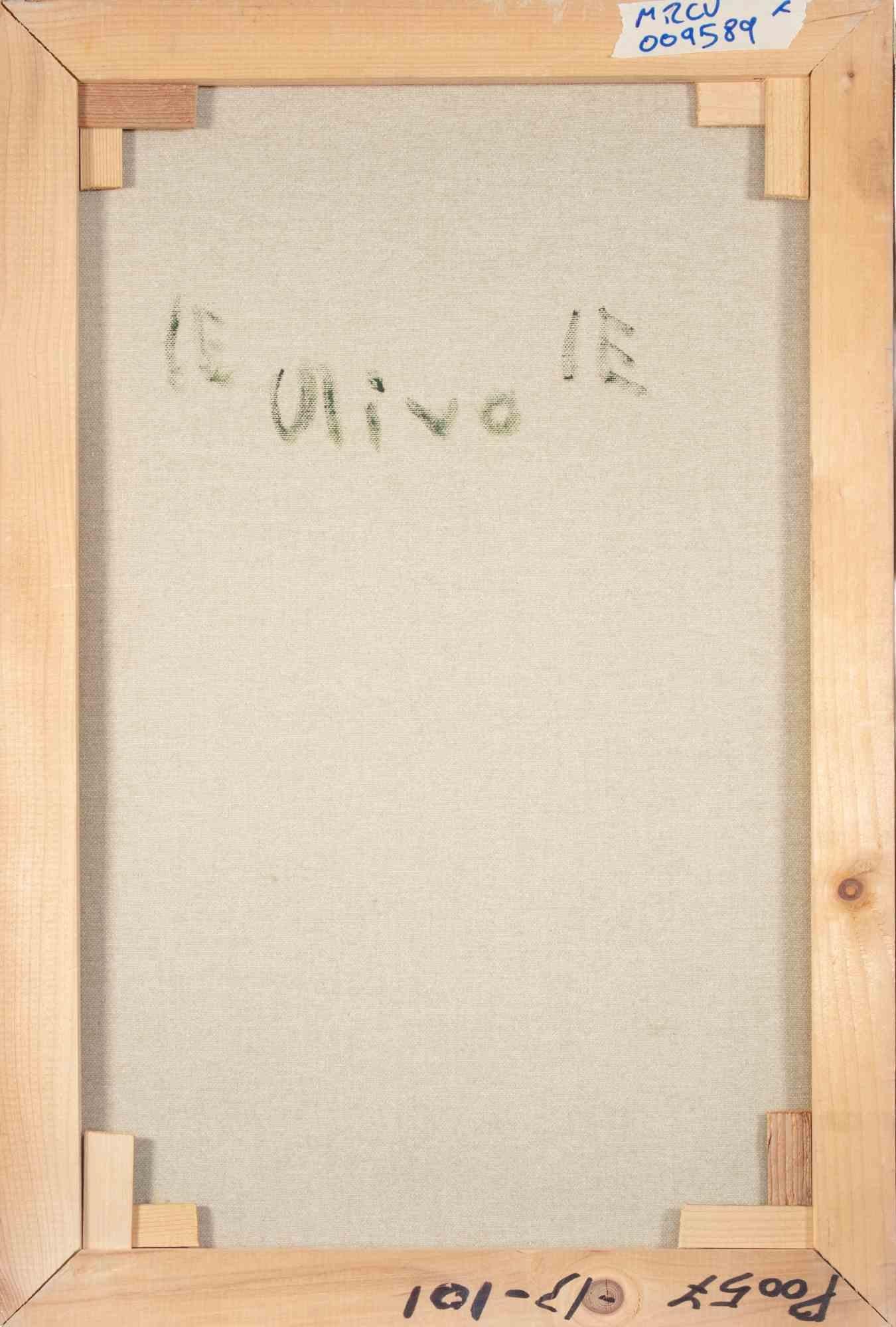 Olive Tree - Oil Paint by Pino Romanò - 1990s For Sale 3