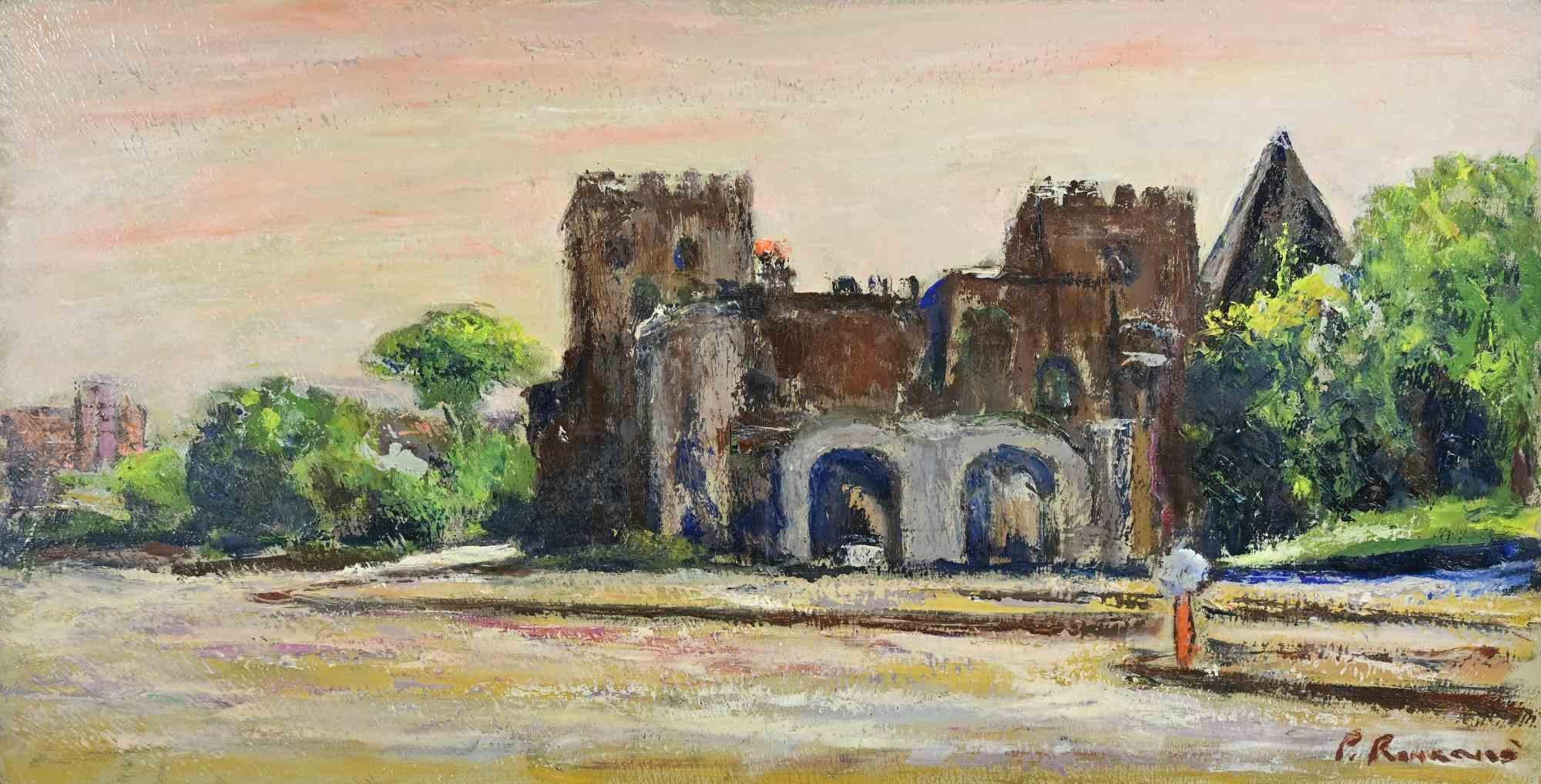 Oil on plywood realized by Pino Romanò (1934) in 1990s.

Hand signed. Titled on rear.

Very good condition.