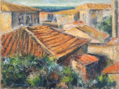 Roofs - Oil Paint by Pino Romanò - 1990s