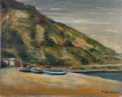 Seaside in Calabria - Oil Paint by Pino Romanò - 1989