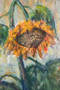 Sunflower - Oil Paint by Pino Romanò - 1990s