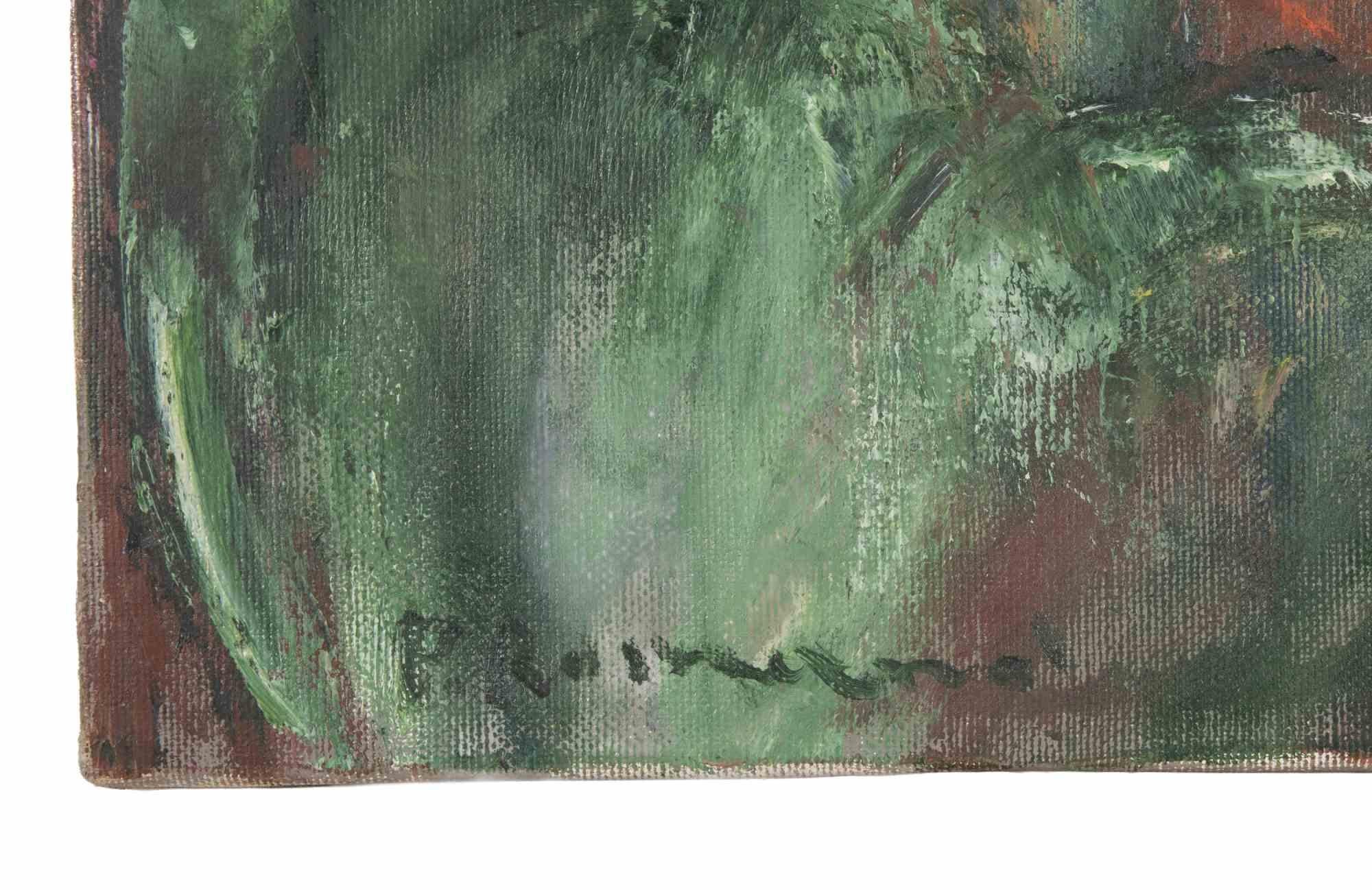 Sonnenblumen - Ölgemälde von Pino Romanò - 1990s im Angebot 2