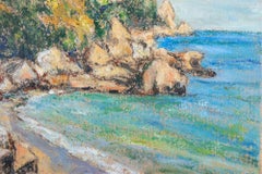 The Cliff at Punta Pacì (Calabria) - Oil Paint by Pino Romanò - 1990s