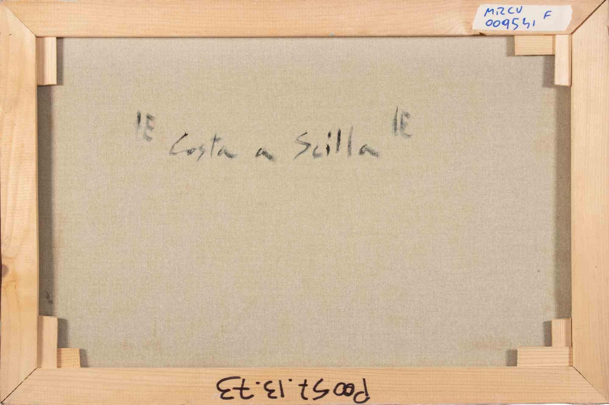Die Küste von Scilla - Ölgemälde von Pino Romanò - 1990er Jahre im Angebot 3