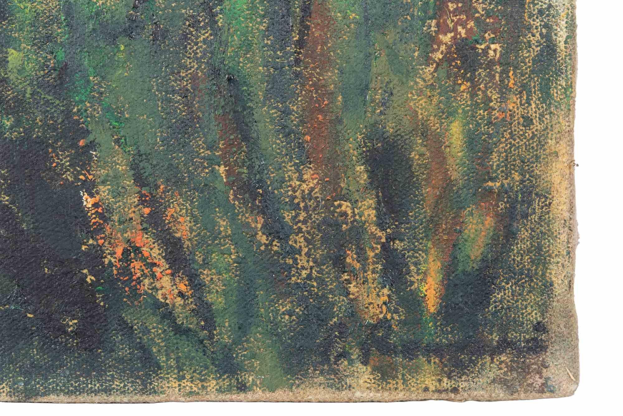 Il Tevere da Hille Aventino (Roma) - Dipinto a olio di Pino Romanò - Anni '90 in vendita 3