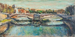 The Tibet at Ponte Garibaldi - Oil Paint by Pino Romanò - 1990s